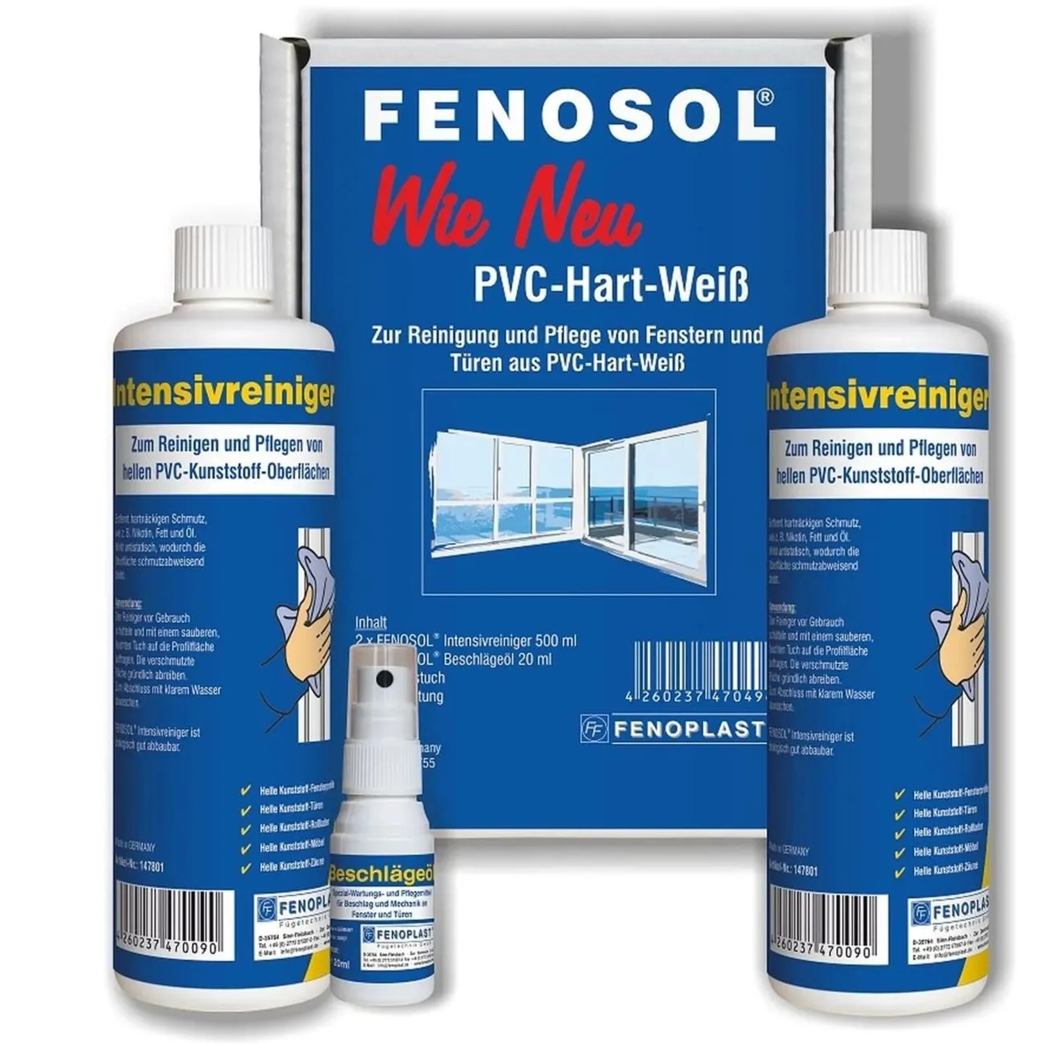 Fenoplast Fenosol Wie Neu Pvc-Hart Weiß Fensterpflegeset