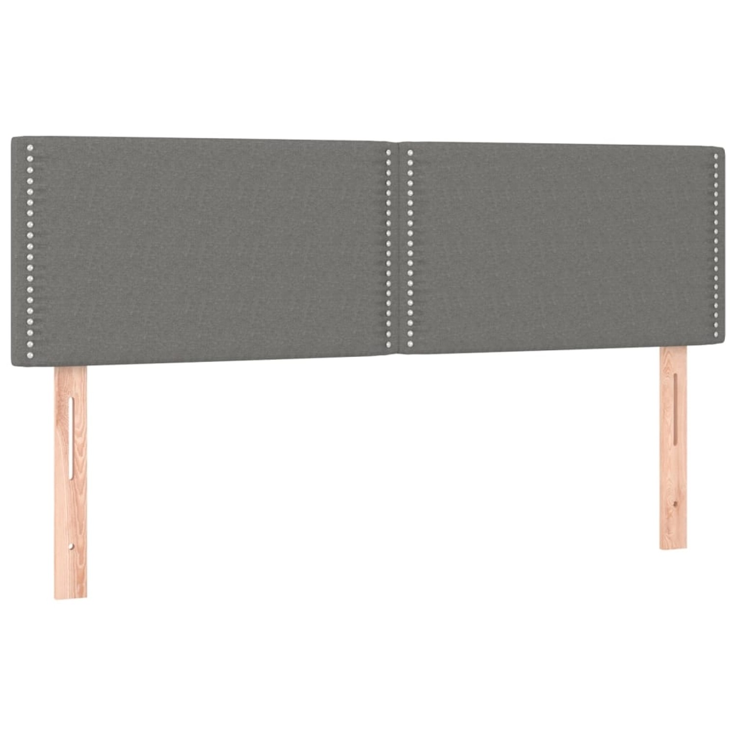 vidaXL LED Kopfteil Dunkelgrau 144x5x78/88 cm Stoff 3121471