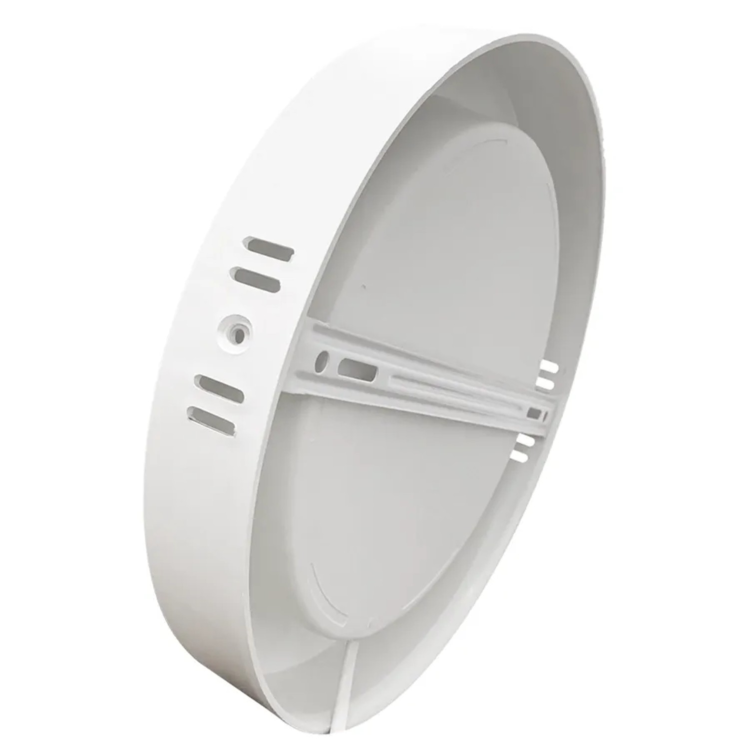 Weiße, runde LUXULA LED Aufbauleuchte (Ø229mm) für Bad/Decke, IP44-geschützt.
