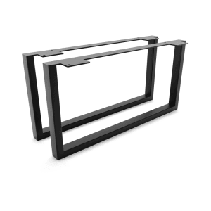 HEVVA GRAZ Möbelfüße, 2er Set, schwarz, 25x50 cm, für DIY Möbelbau und Upcycling.