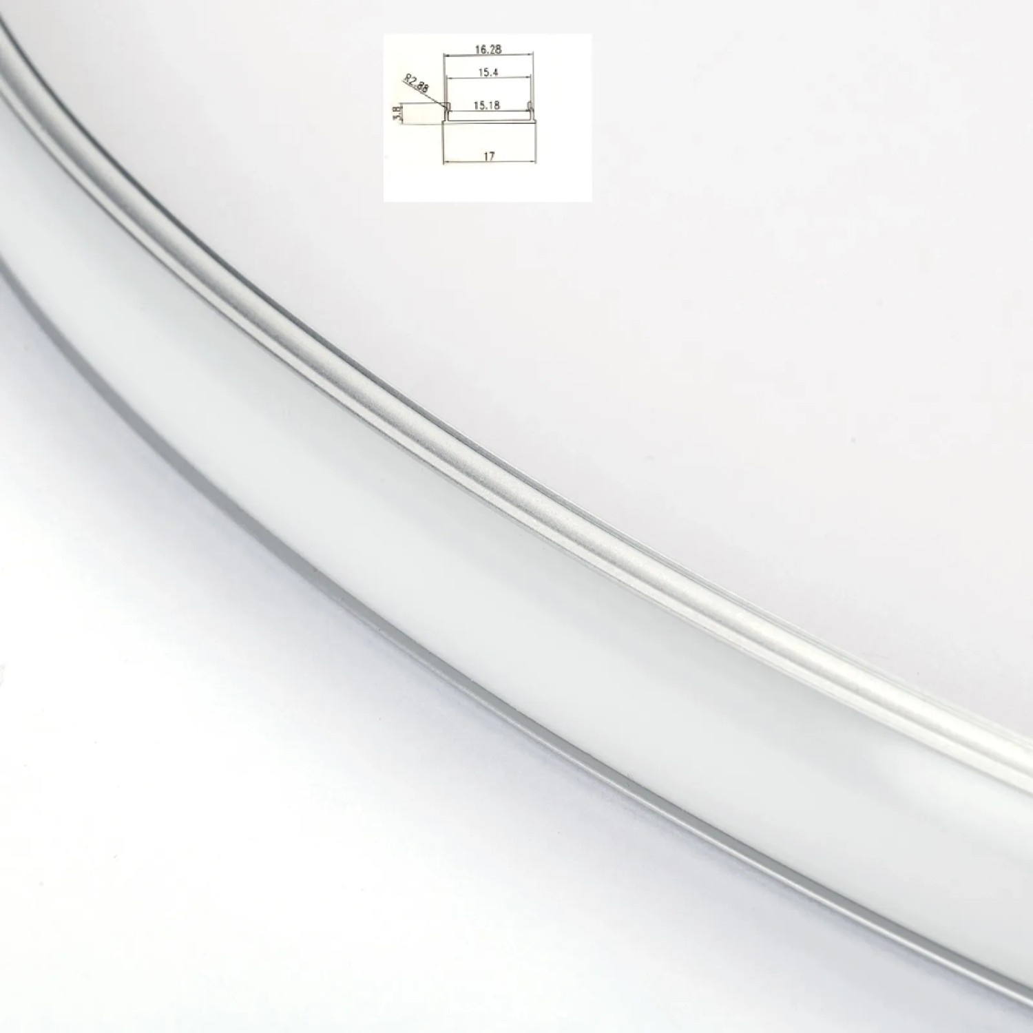 Flexibles Aluminium Kurven Profil für LED Streifen, 2m, Lampen & Leuchten.
