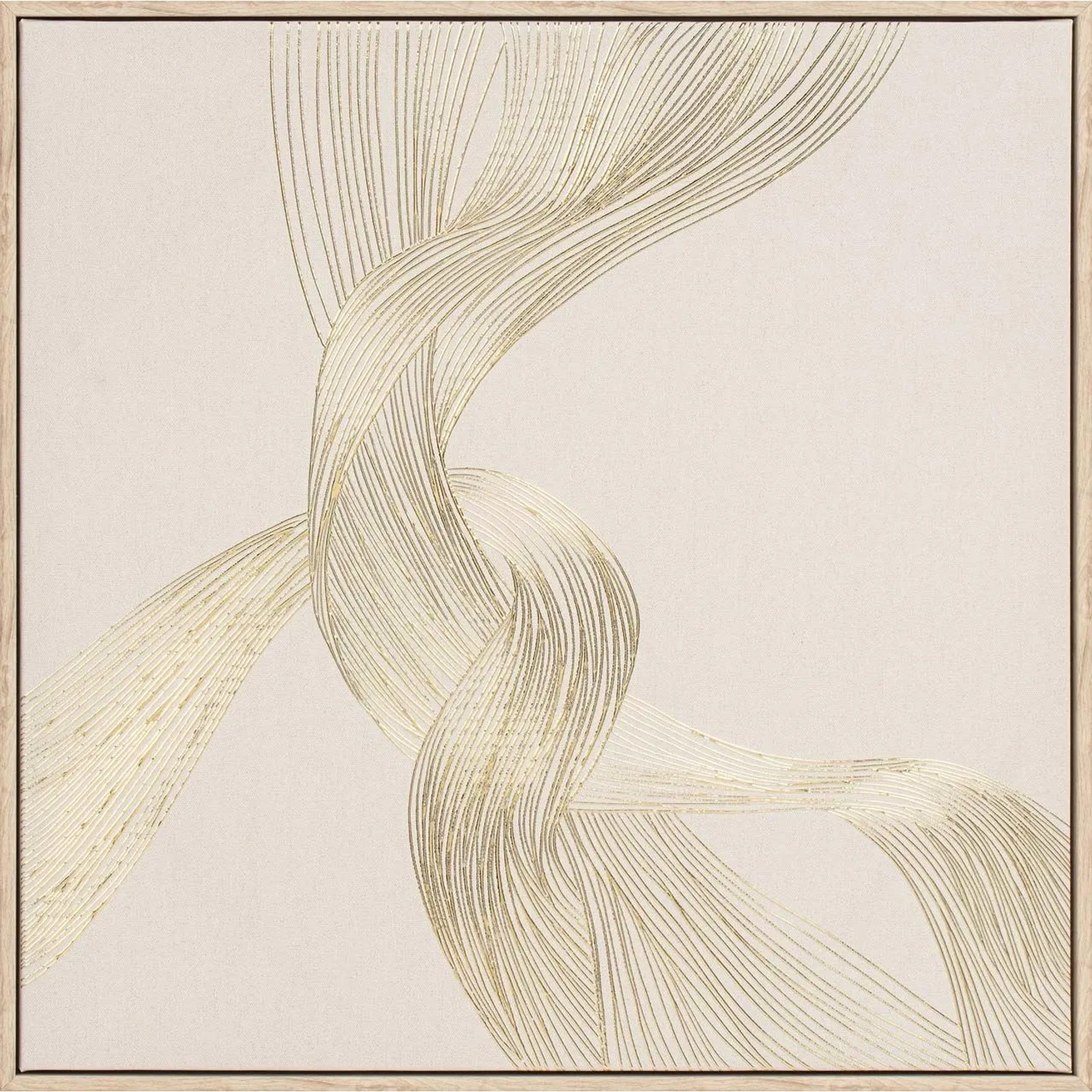 Art Universe Leinwandbild Golden Swirl 60 x 60 cm