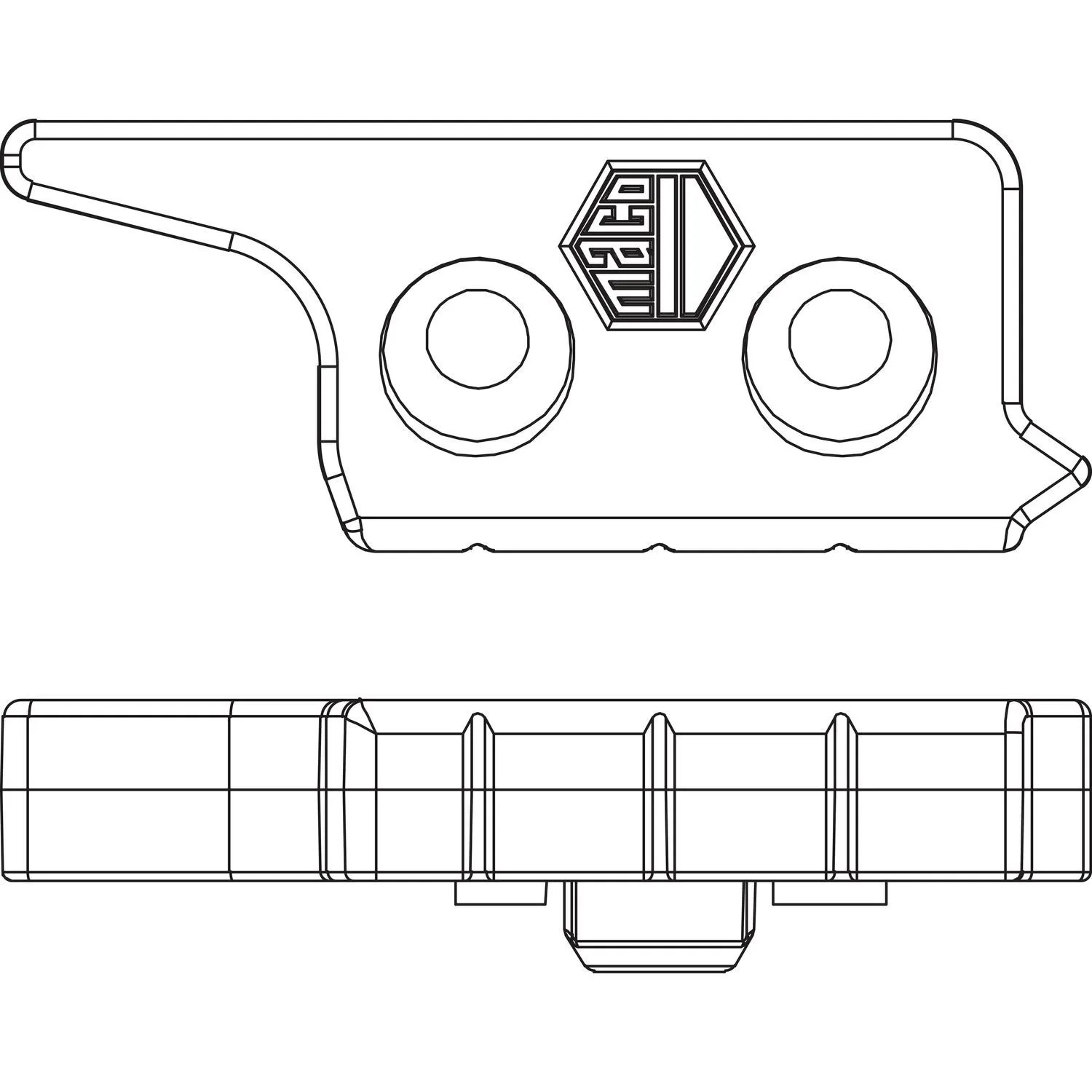 Macomm Hebeteil 12L Eurofalz 20mm 9V mit Positionszapfen 8x4 Rechts Silber