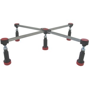 Duschwannenfuß mit 5 justierbaren Füßen für stabilen Halt der Duschwanne.