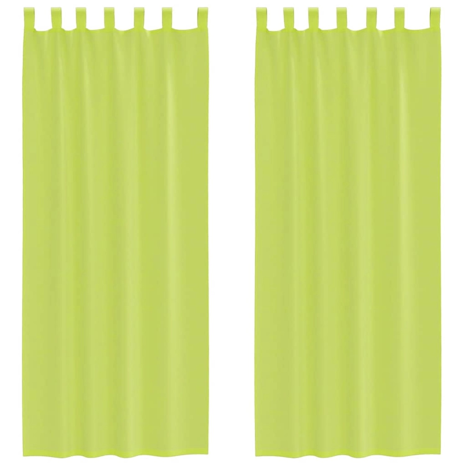 vidaXL Voile Vorhänge mit Lasche 2 Stk Apfelgrün 4102255 günstig online kaufen