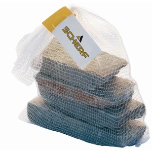 Quarzit-Mähkanten im Netz, grau-grün, ca. 1 lfm. Naturstein für Garteneinfassungen.