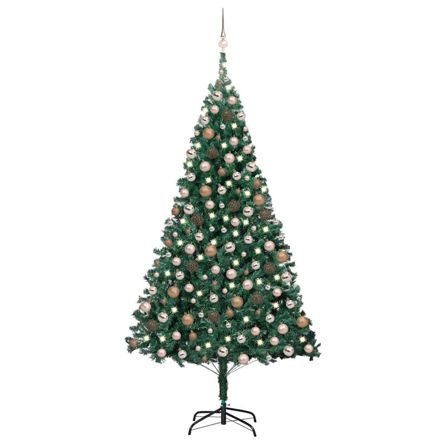 vidaXL Künstlicher Weihnachtsbaum mit Beleuchtung & Kugeln Grün 240 cm 3077624
