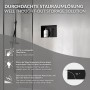 Schwarze LuxeBath Wandnische aus Edelstahl (20x30x10cm) als Einbauregal im Duschbereich.