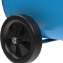 Rad des Güde Kompressor 405/10/50, blau. Mobiler Kompressor für Werkstatt und Garage.
