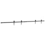 vidaXL Schiebetürbeschlag Set, 200 cm, Karbonstahl, für Schranktüren.