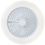 Weiße LED-Deckenleuchte Salerno mit Ventilator, Ø 48,5 cm. Deckenlampe mit Ventilator.