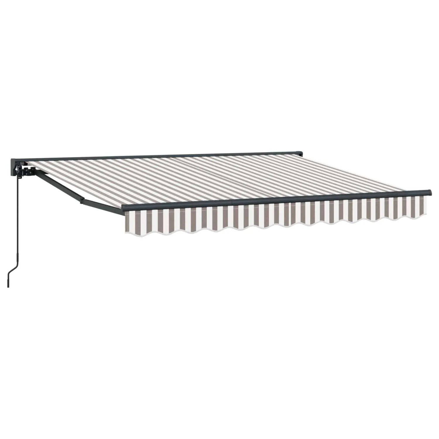 vidaXL Einziehbare Markise Hellgrau und Weiß 3 x 2,5 m 3425901