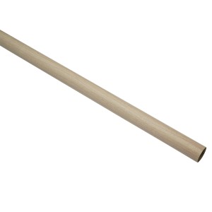 Gardinia Gardinenstange Denver, Ø 25mm, 200cm, braune Holzoptik. Für Stil- & Seilspanngarnituren.