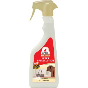 Erdal Lederpflegelotion 500ml für weiches Leder, z.B. Taschen, Möbel und Schuhe.
