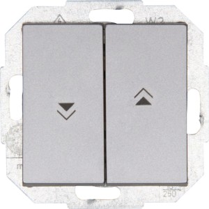 Kopp Jalousieschalter Athenis Stahl für Rollladensteuerung.