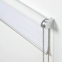 Gardinia Easyfix Rollo Premium, 45x150 cm, weiß, mit Metallkette und silbernem Unterprofil.