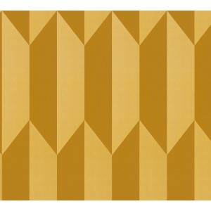 AS Creation Vliestapete mit geometrischem Muster in Gelb-Gold.