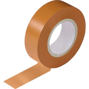 Braunes Isolierband, 15mm x 10m, zur Elektroinstallation und Kennzeichnung.