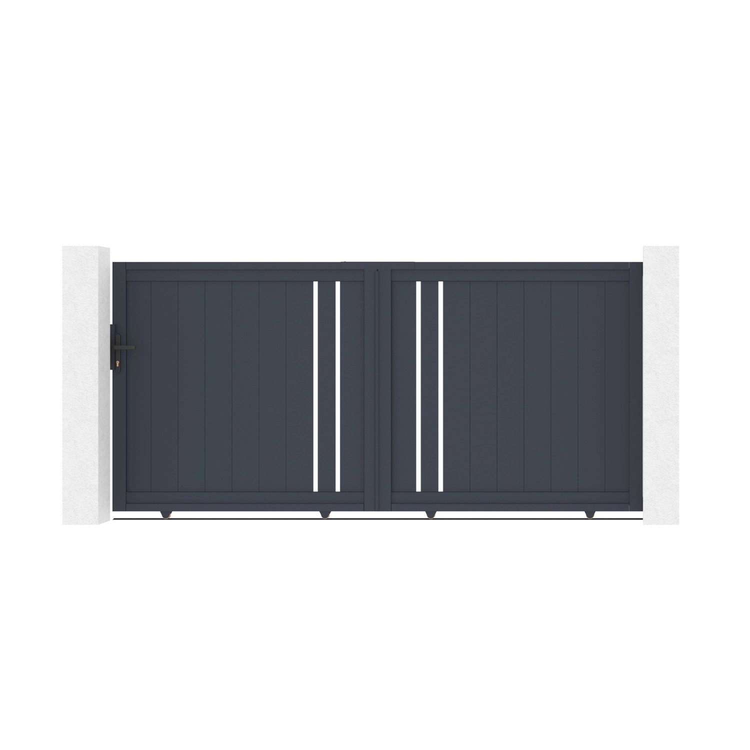 Casanoov Schiebetor Aus Aluminium 3M Giona H 140Cm Grau günstig online kaufen