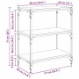 vidaXL Bücherregal Artisan-Eiche, 3 Regale, 60x33x70,5 cm, Holzwerkstoff