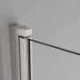 Detailaufnahme: Baliv Doppeltür DUK-80.61 T, Chrom Glänzend, Duschwand mit Sicherheitsglas.