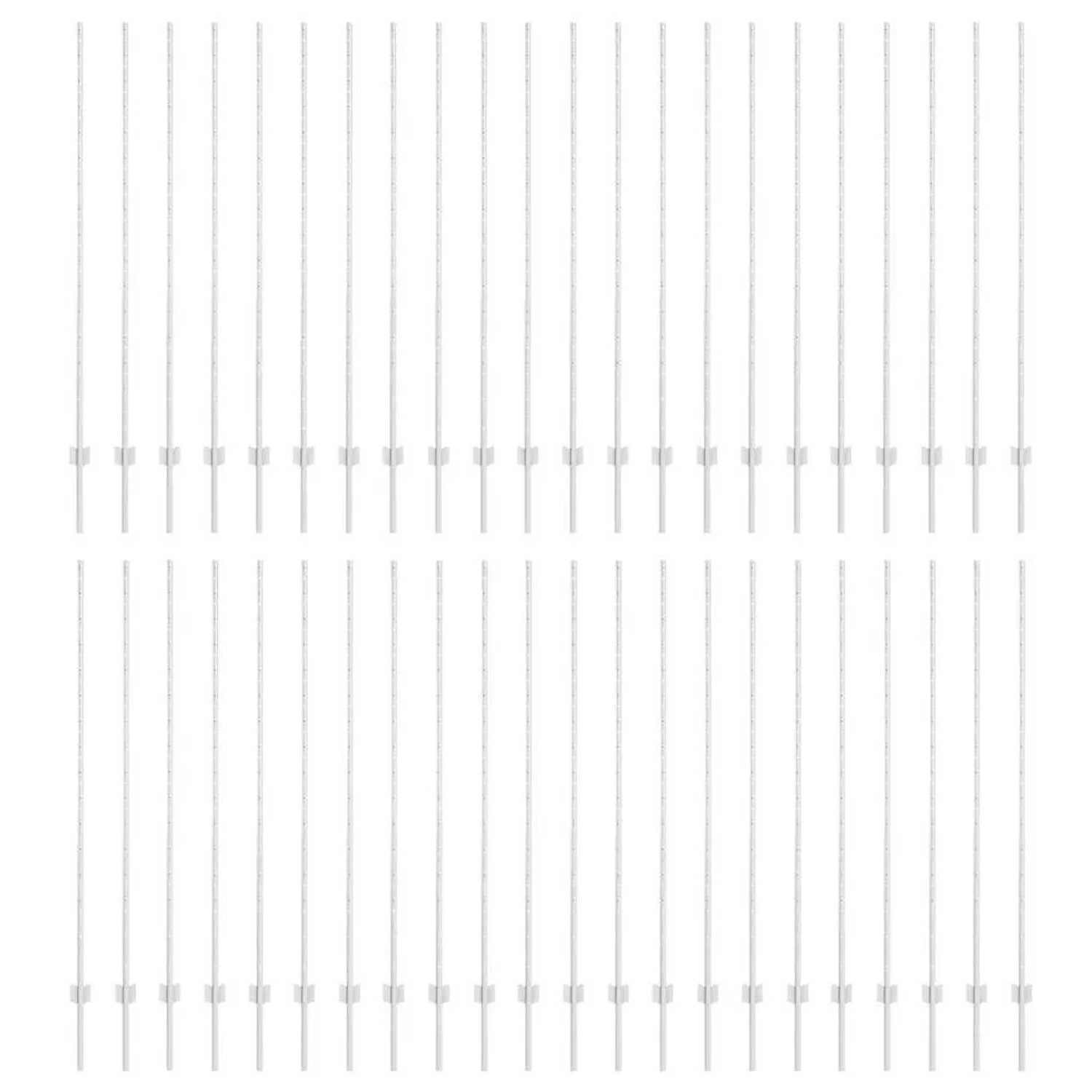 vidaXL Zaunpfosten 44 Stk Silber 200 cm Stahl 3335961 günstig online kaufen