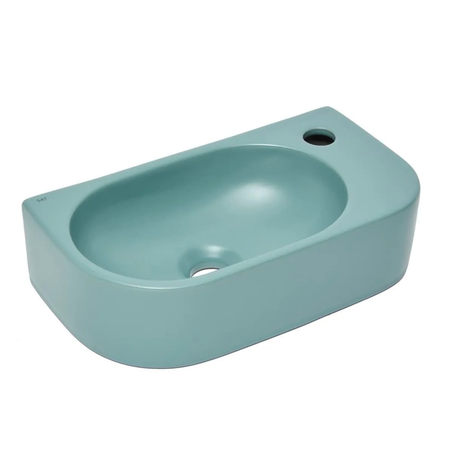 Swiss Aqua Technologies Handwaschbecken Hängewaschbecken 40x21,5CM Ohne Überlauf Grün Matt