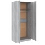 vidaXL Kleiderschrank, Grau Sonoma, 90x52x200 cm, Holzwerkstoff, mit offenen Türen und Kleiderstange.