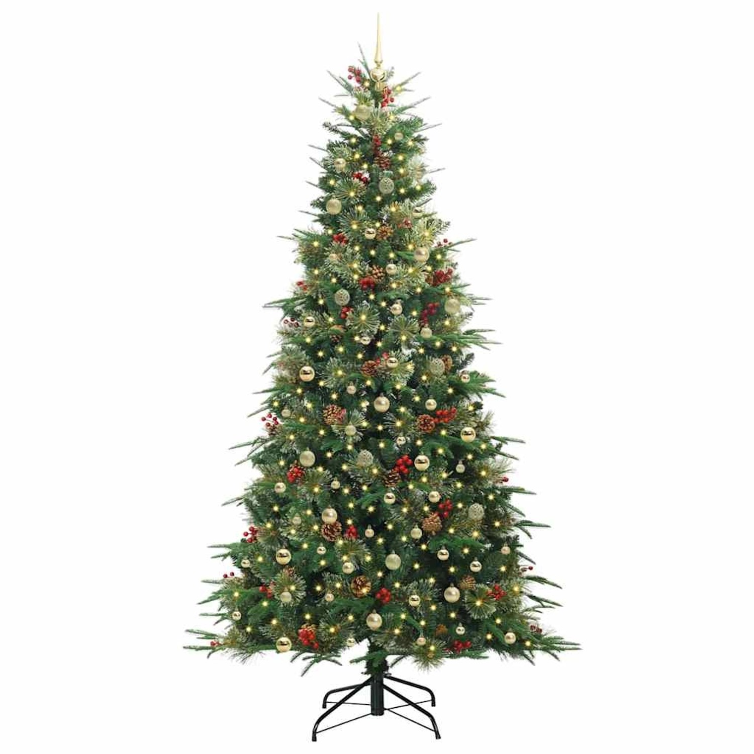 vidaXL Künstlicher Klappbarer Weihnachtsbaum Grün 240 cm PE und PVC 3397449