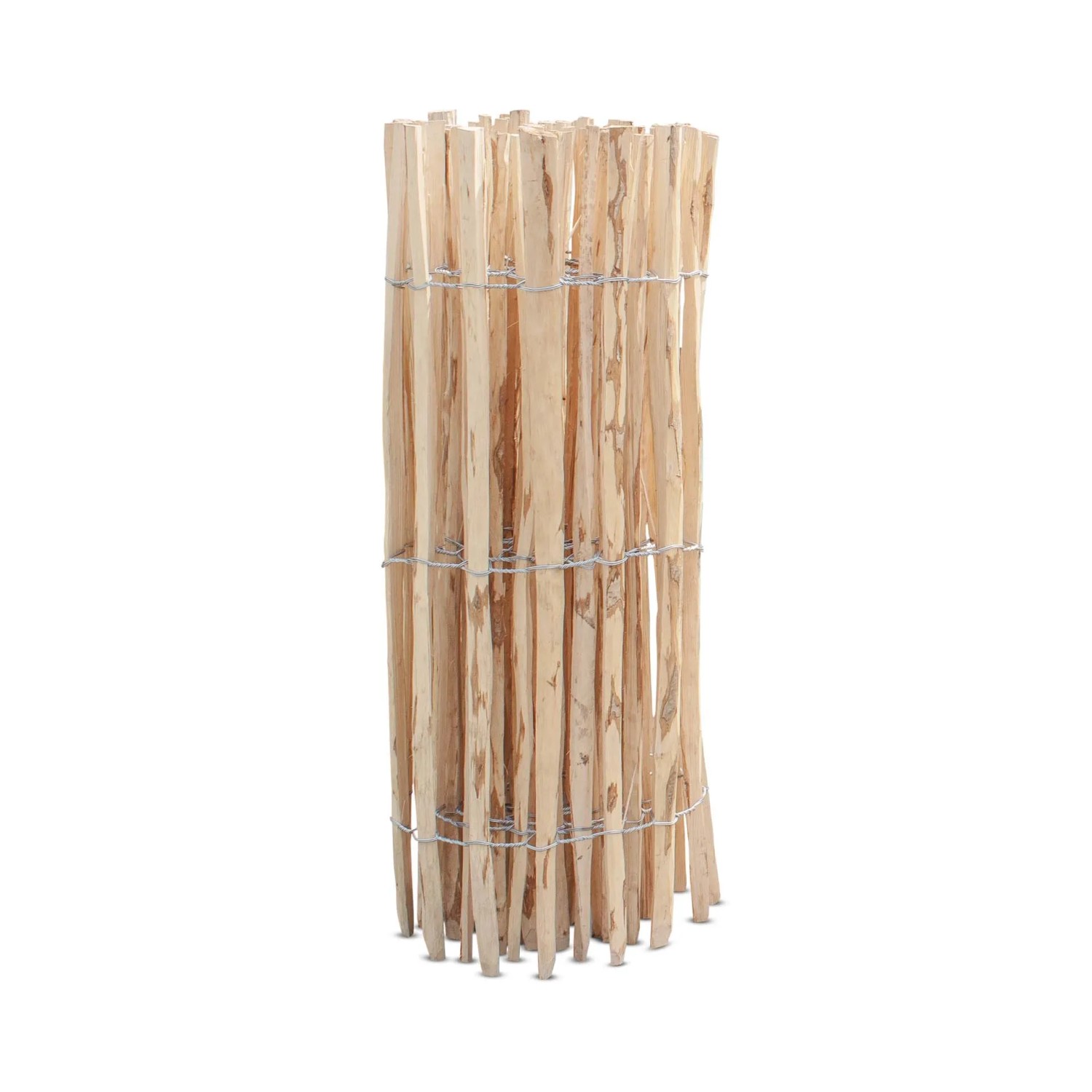 Stiltreu Staketenzaun Haselnuss, 80cm hoch. Naturzaunrolle für Garten, Beet oder als Rankhilfe.