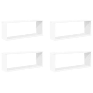 vidaXL Würfelregale 4 Stk Weiß 60x15x23 cm Holzwerkstoff 807134