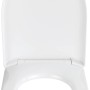 Weißer Wenko WC-Sitz Exclusive für Geberit Renova 1, Duroplast mit Absenkautomatik.