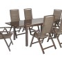 Merxx Tinetto 7-tlg. Gartenmöbel-Set mit Ausziehtisch und 6 Klappsesseln.