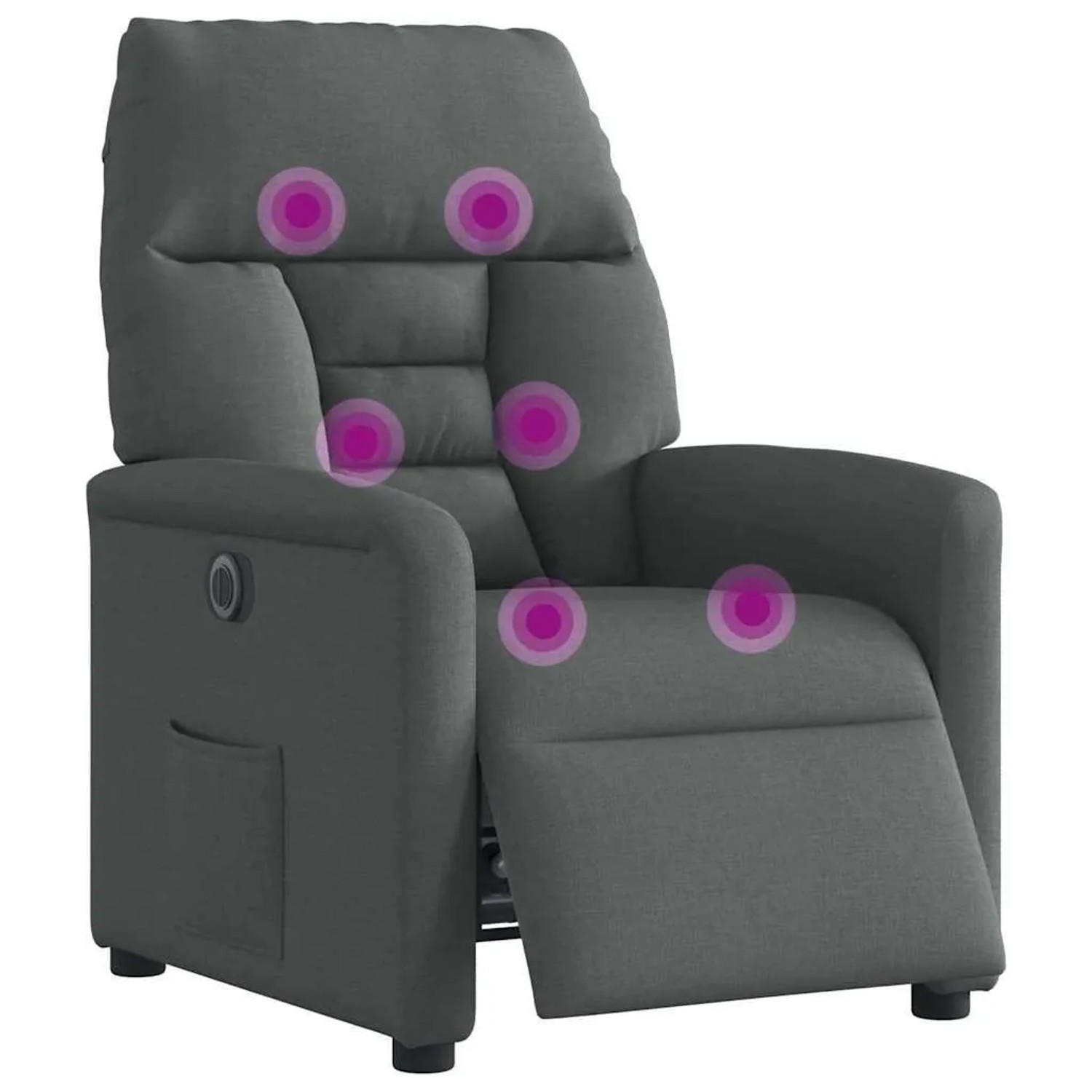 vidaXL Massagesessel Elektrisch Dunkelgrau Stoff 3303023 günstig online kaufen