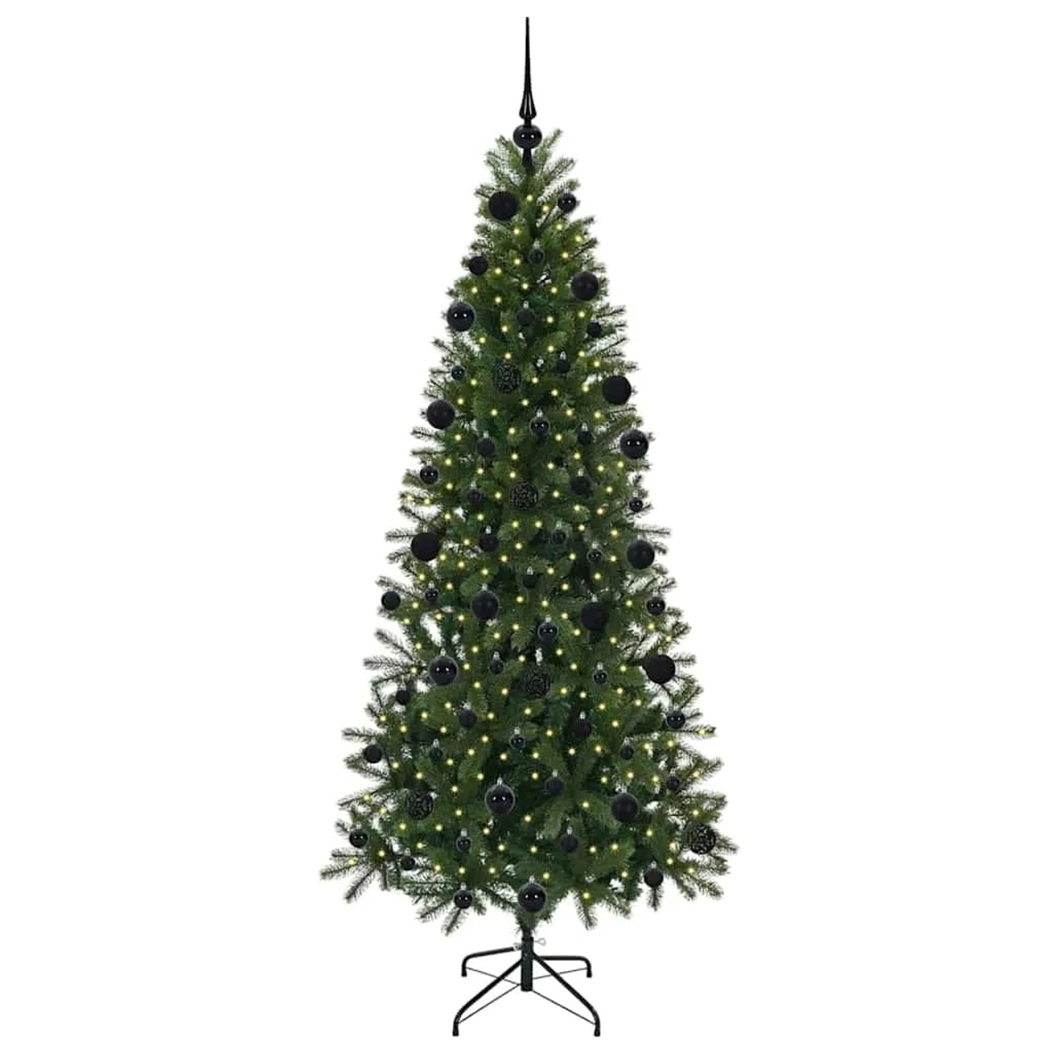 vidaXL Künstlicher Weihnachtsbaum mit 300 LEDs Grün 210 cm PE und PVC 3397368