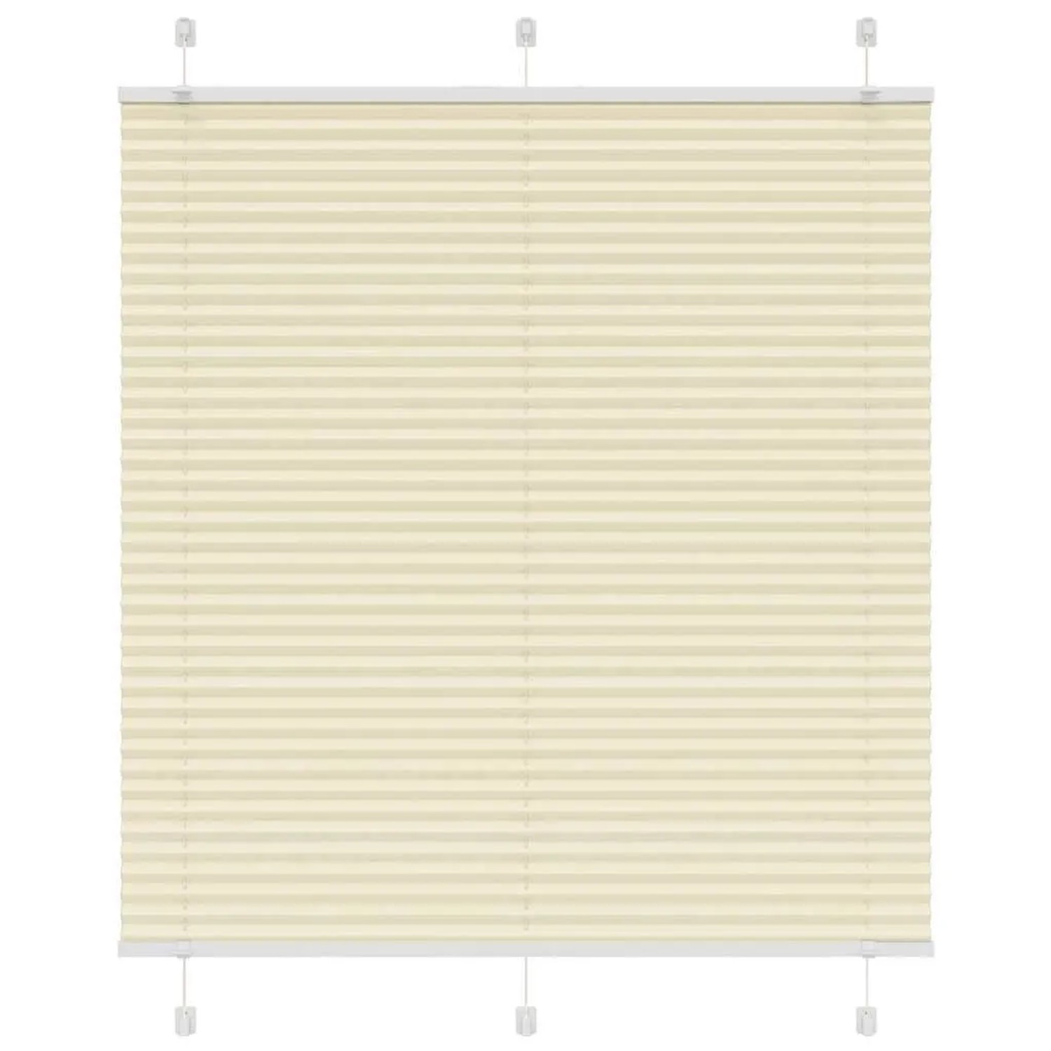 vidaXL Plissee Creme 120x150 cm Stoffbreite 119,4 cm Polyester 4015300