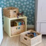 HMF 37245 Aufbewahrungskorb Korb Geflochten Wasserhyazinthe Quadratisch 3er Set 22 + 26 + 30 cm Natur_4