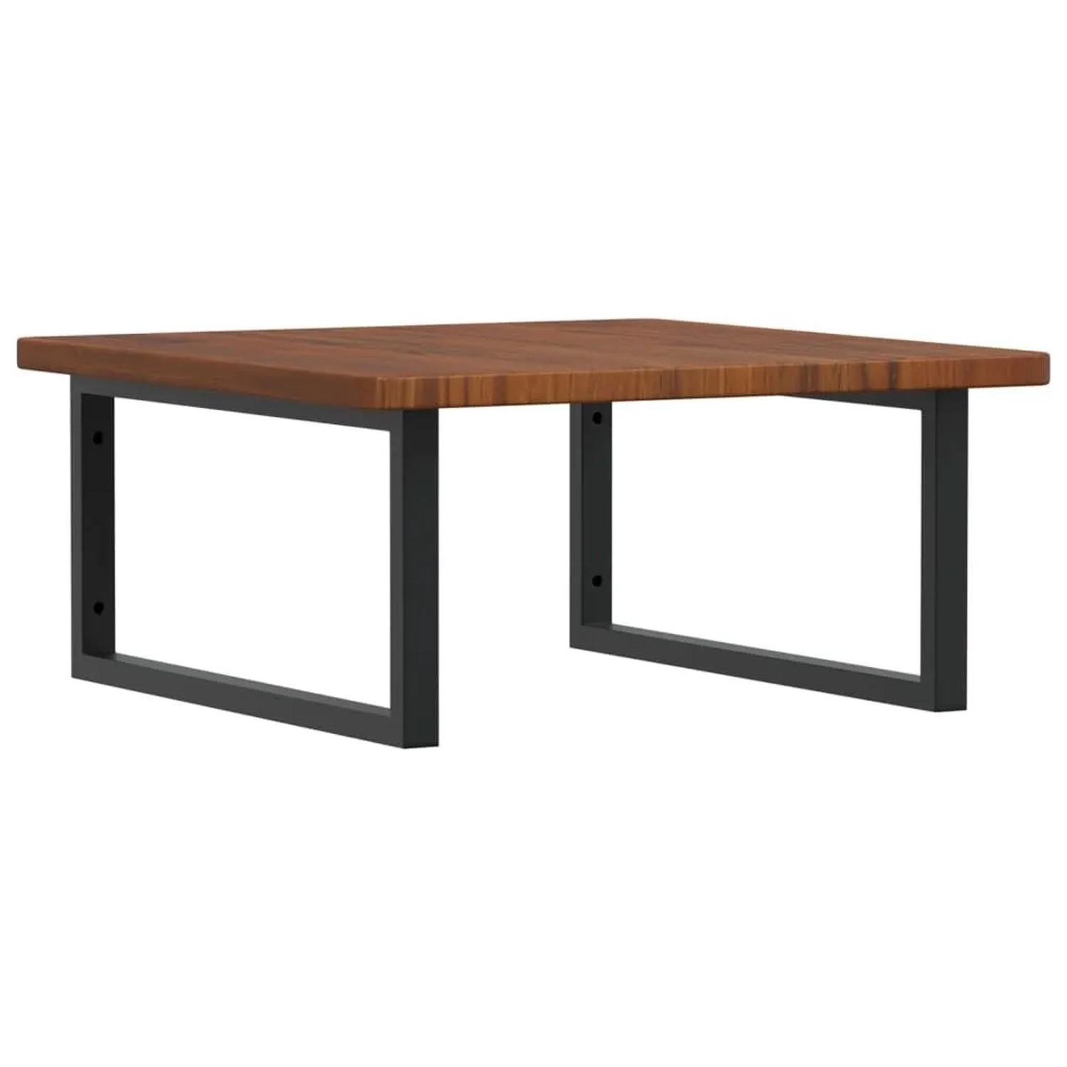 vidaXL Waschtischplatte mit Halterung Stahl und Massivholz Eiche 3302485