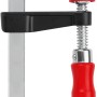 Bessey Druckguss-Schraubzwinge LM 200/50, Spannwerkzeug mit rotem Griff und schwarzem Zwingenkörper.