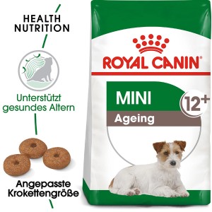 Royal Canin Mini Ageing 12+ Trockenfutter für kleine, ältere Hunde im 1,5 kg Sack.