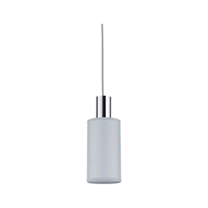 Paulmann Schirm Valerio für URail LED-Schienensystem, zylindrisch, grau, mit Chrom-Akzent. Modernes Design, Ø 10 cm.