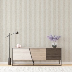 Beige Vliestapete mit Blockstreifen-Muster von Marburg, bekannt aus GZSZ. Moderne Wandgestaltung für Wohnräume.