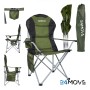 24MOVE Campingstuhl, faltbar, grün, mit Tragetasche, bis 150kg belastbar.