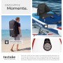 Aufblasbares Tectake SUP Board Poseidon in Rot mit Rucksack und gepolstertem Kajak-Sitz für Wassersport.