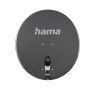 Hama SAT-Antenne 80 cm, anthrazit. Runde Aluminium-Satellitenschüssel mit Feedhalter für stabilen TV/Radioempfang.