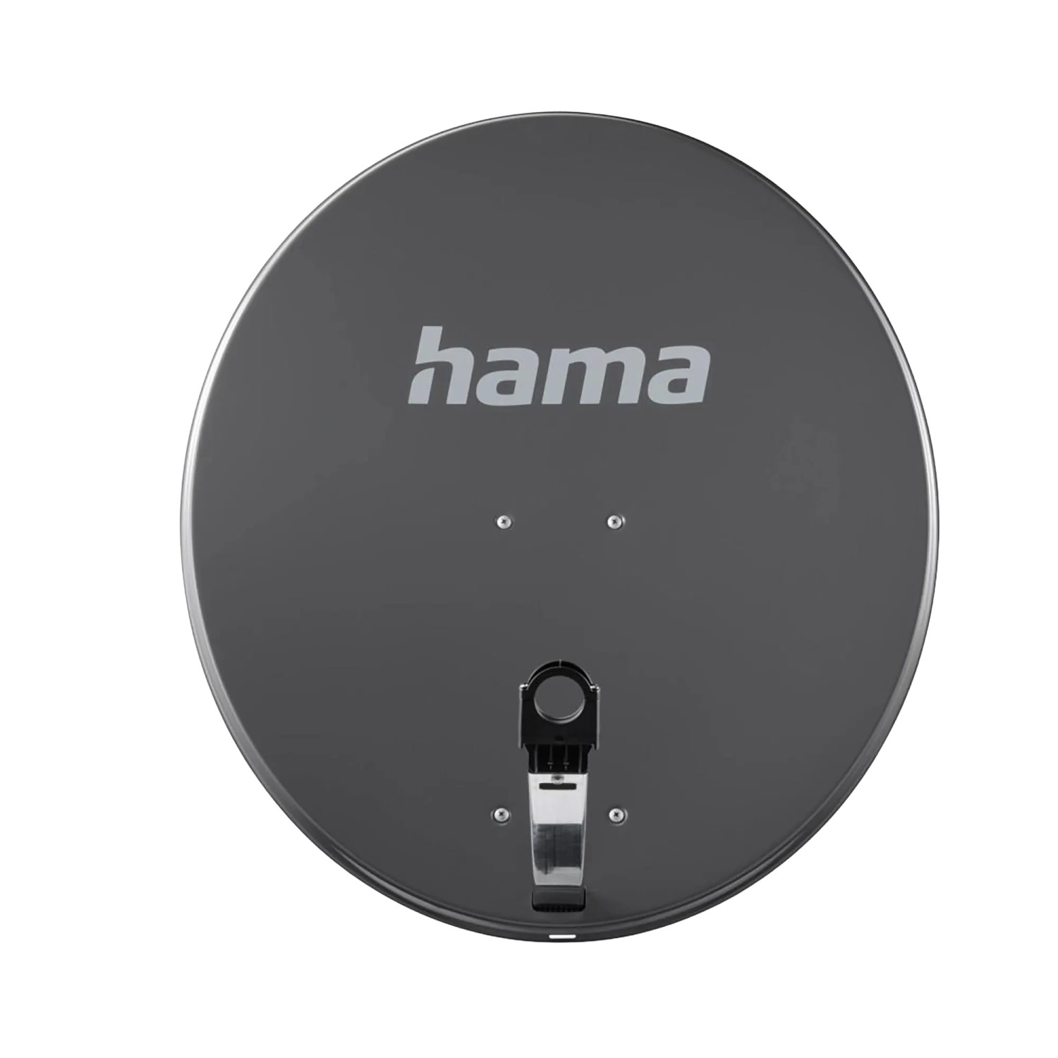 Hama SAT-Antenne 80 cm, anthrazit. Runde Aluminium-Satellitenschüssel mit Feedhalter für stabilen TV/Radioempfang.