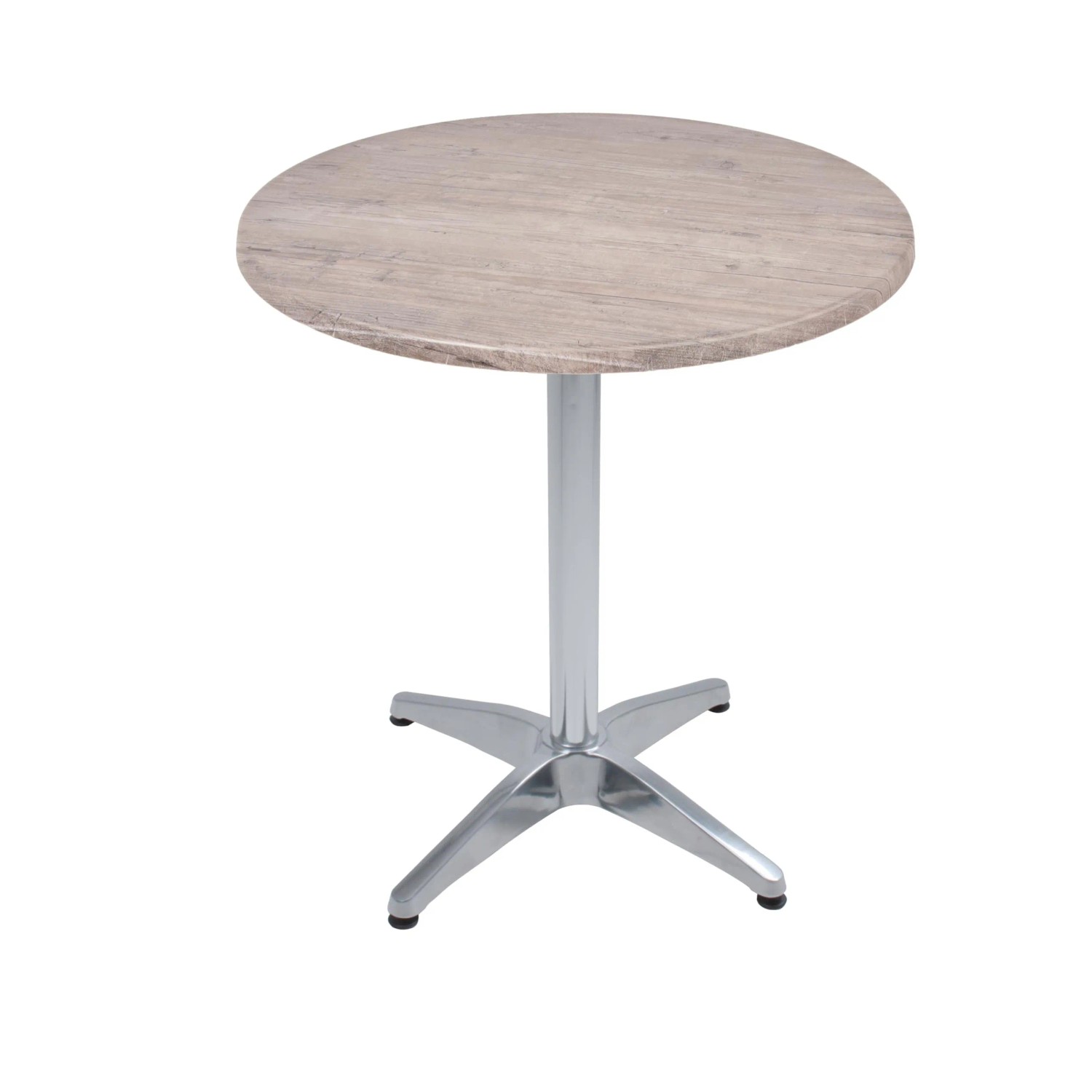DELUKE Bistrotisch VIDOL Ø70cm Rund Hellbraun Holz Cafétisch Bartisch Gartentisch Outdoor-Esstisch