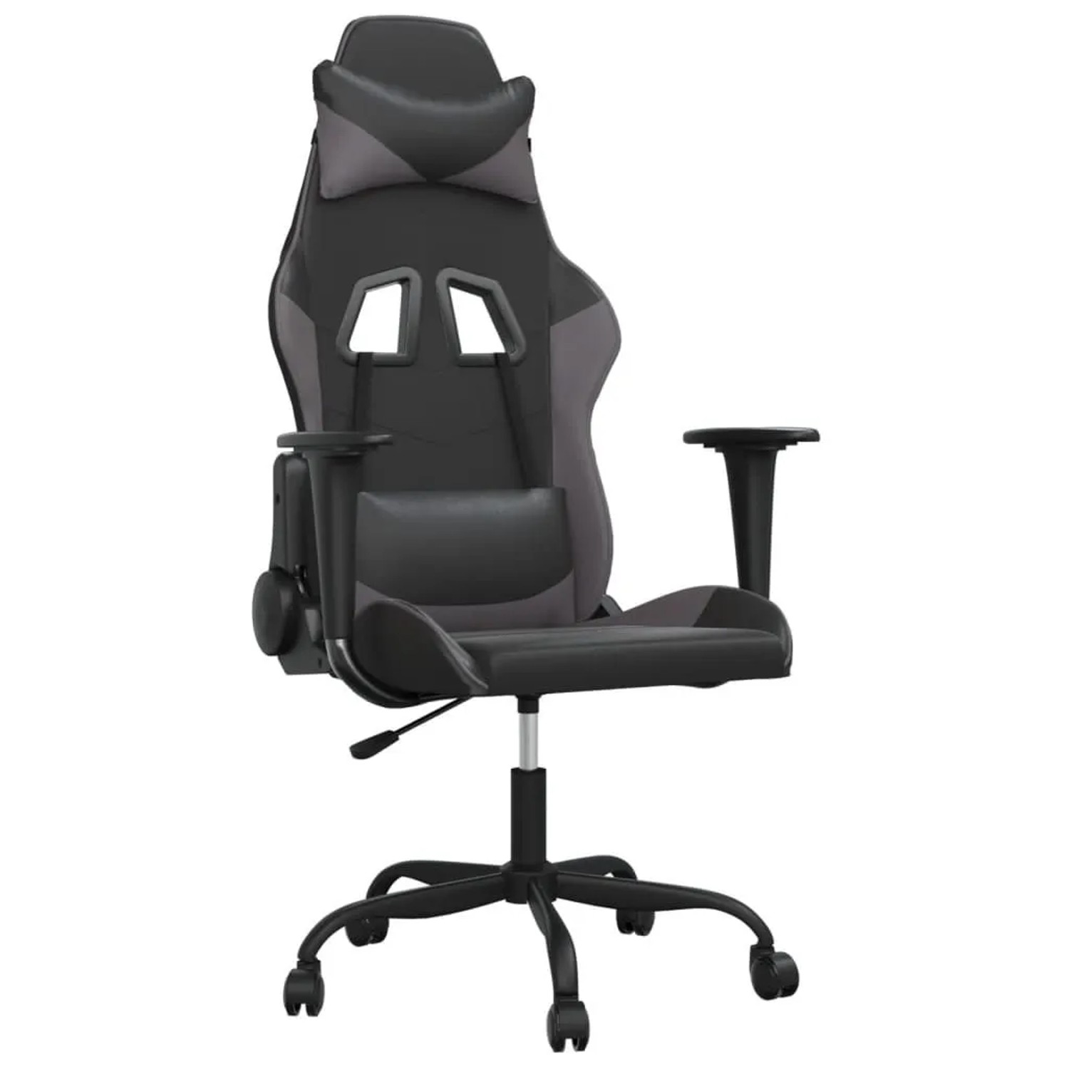 vidaXL Gaming-Stuhl mit Massagefunktion Schwarz und Grau Kunstleder 345403 günstig online kaufen