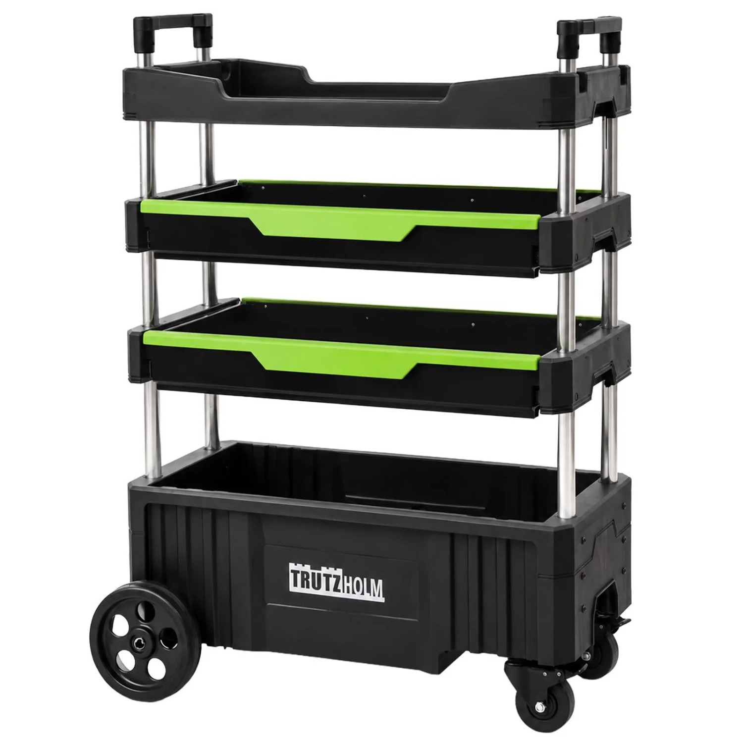 TRUTZHOLM Montagewagen Klappbar 67,5x40x95 cm Traglast 80 kg 4 Ablagefächer Leer