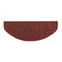 Halbrunde, rote Stufenmatte in Sisaloptik Kalkutta, 23,5x65 cm. Treppenschutz mit natürlicher Eleganz.